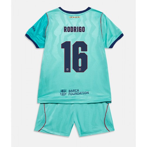 Barcelona Rodri Hernandez #16 Kolmas Peliasu Lasten 2026-27 Lyhythihainen (+ Lyhyet housut)